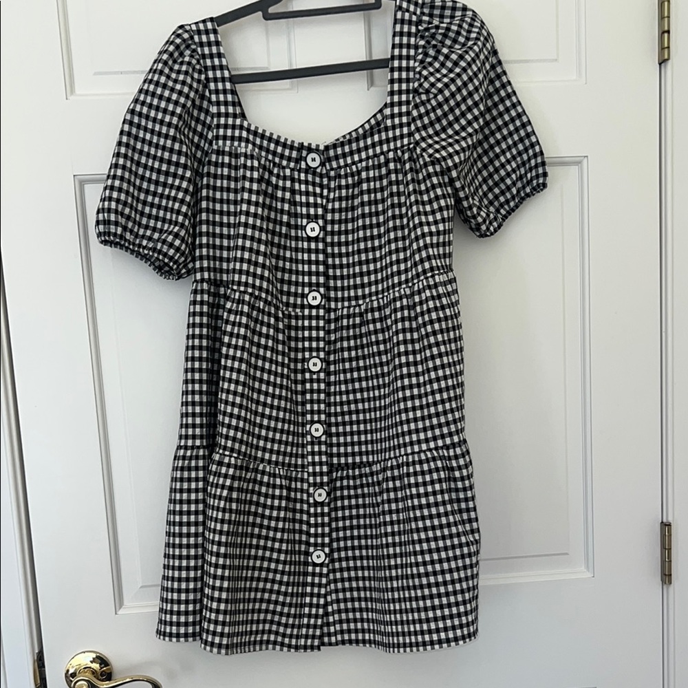 Black and White Gingham Dress